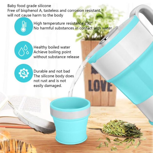 غلاية مياه قابلة للطي ومحمولة