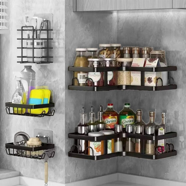 طقم رفوف تنظيم للحمام
