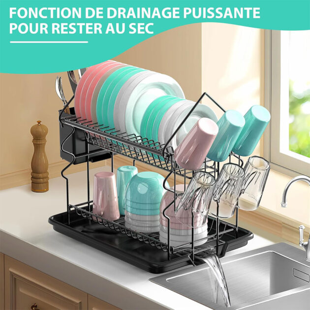 Égouttoir à Vaisselle 2 Niveaux