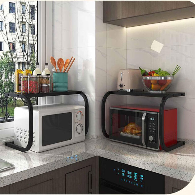 حامل ميكروويف في المطبخ