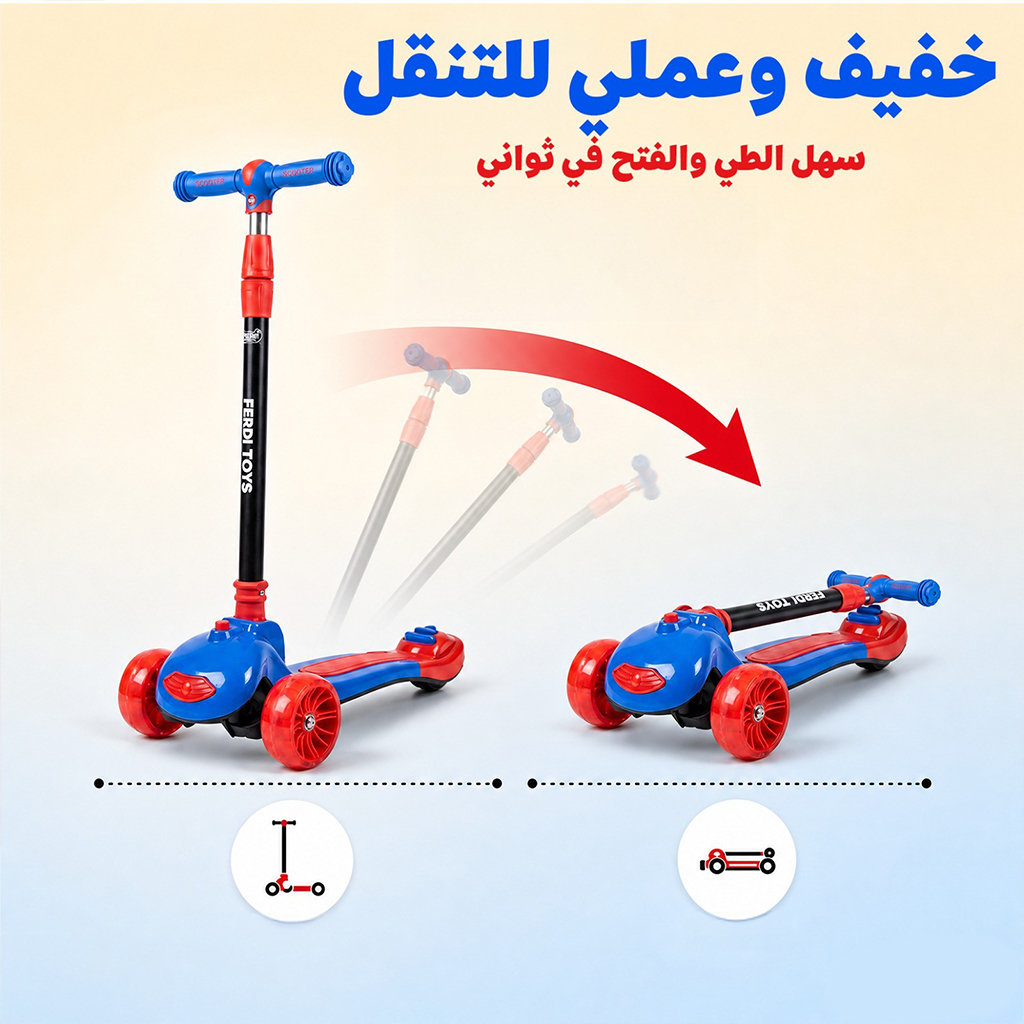 سكوتر أطفال بإضاءة - الصورة 6