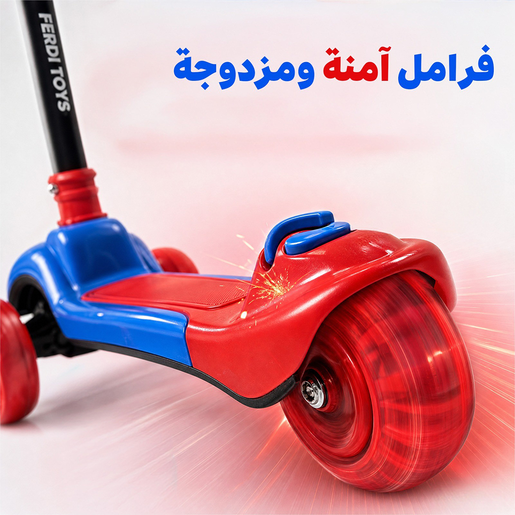 سكوتر أطفال بإضاءة - الصورة 4